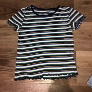 striped ribbed crop top